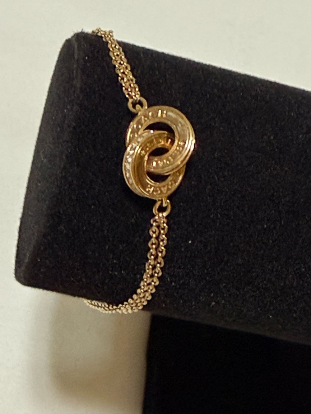 Coach Gold-Tone Circle Pendant Necklace with Crystal Accent - Picture 2 of 6